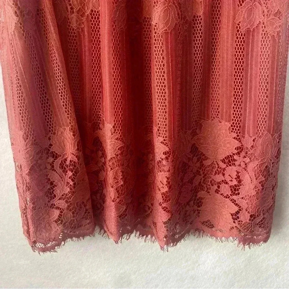 Worthington‎ Women's Guava Lace Halter Sleeveless Feminine Boho Blouse Size XL - Picture 8 of 13